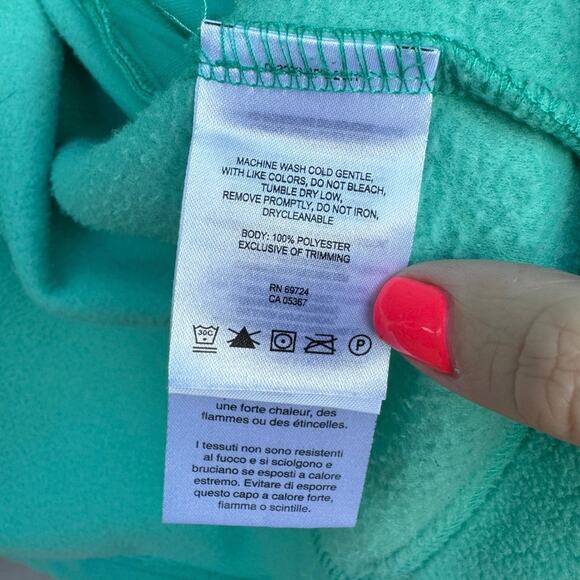 Columbia XL Full Zip Collared Fleece Jacket with Pockets - Sea Foam Green - Picture 11 of 12